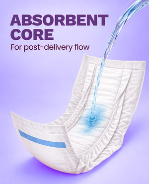 Pregawear Maternity Pads for Women | Extra Long Postpartum Pads for Heavy Bleeding & Discharge | Super Absorbent After Delivery Pads | Leak Guard, Soft & Breathable | Overnight Protection & Hospital Bag Essentials - Pack of 5 Maternity & Postpartum Care