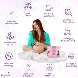 Pregawear Maternity Panty C Section Heavy Flow Postpartum Overnight Care - XS Disposable Maternity Panty