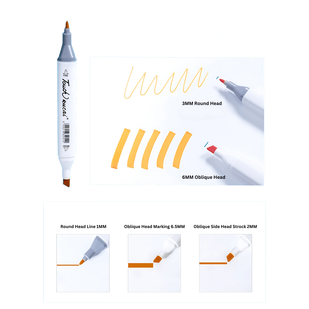 Premium Color Set 24 PC | Dual Tip Art Maker | Broad and Point | Premium quality for Kids - Color_TouchParker_Pen_24Pc_16*10*7