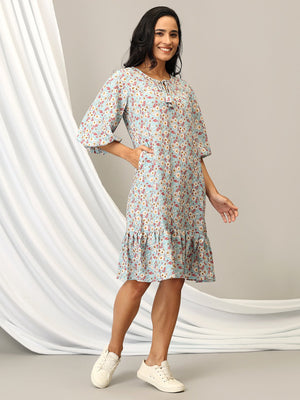 Pretty In Blooms Women's A - Line Dress - WDRS - PTYBL - S