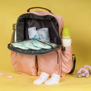 Pretty In Pink Diaper Bag (Two Front Pockets) - Pink Diaper Bags