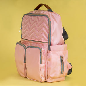 Pretty In Pink Diaper Bag (Two Front Pockets) - Pink Diaper Bags