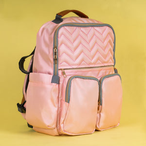 Pretty In Pink Diaper Bag (Two Front Pockets) - Pink Diaper Bags