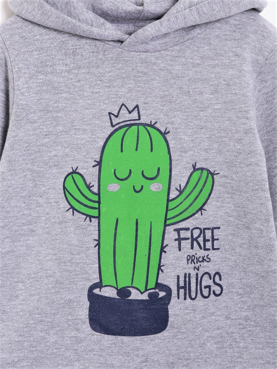 Pricks and Hugs Hooded Sweatshirt and Navy Blue Sweatpants Combo - SWSP-PHNB-0-6