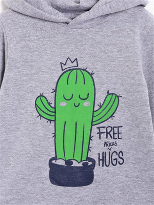 Pricks and Hugs Hooded Sweatshirt and Navy Blue Sweatpants Combo - SWSP-PHNB-0-6