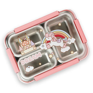 Princess Magic Pink Stainless Steel Kids Lunch Box - Back To School