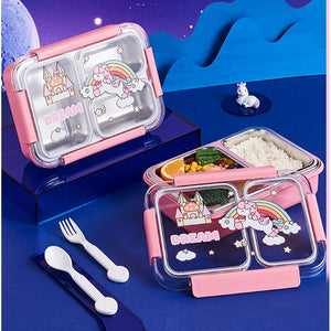Princess Magic Pink Stainless Steel Kids Lunch Box - Back To School