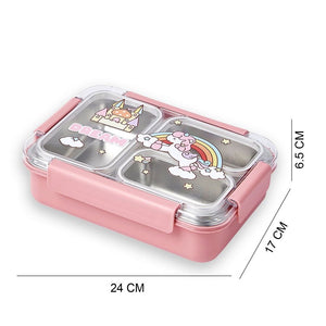 Princess Magic Pink Stainless Steel Kids Lunch Box - Back To School