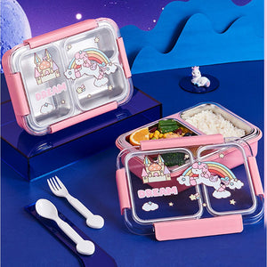 Princess Magic stainless Steel Kids Tiffin/ Lunch Box with matching Mint Green Lunch Bag - Back To School