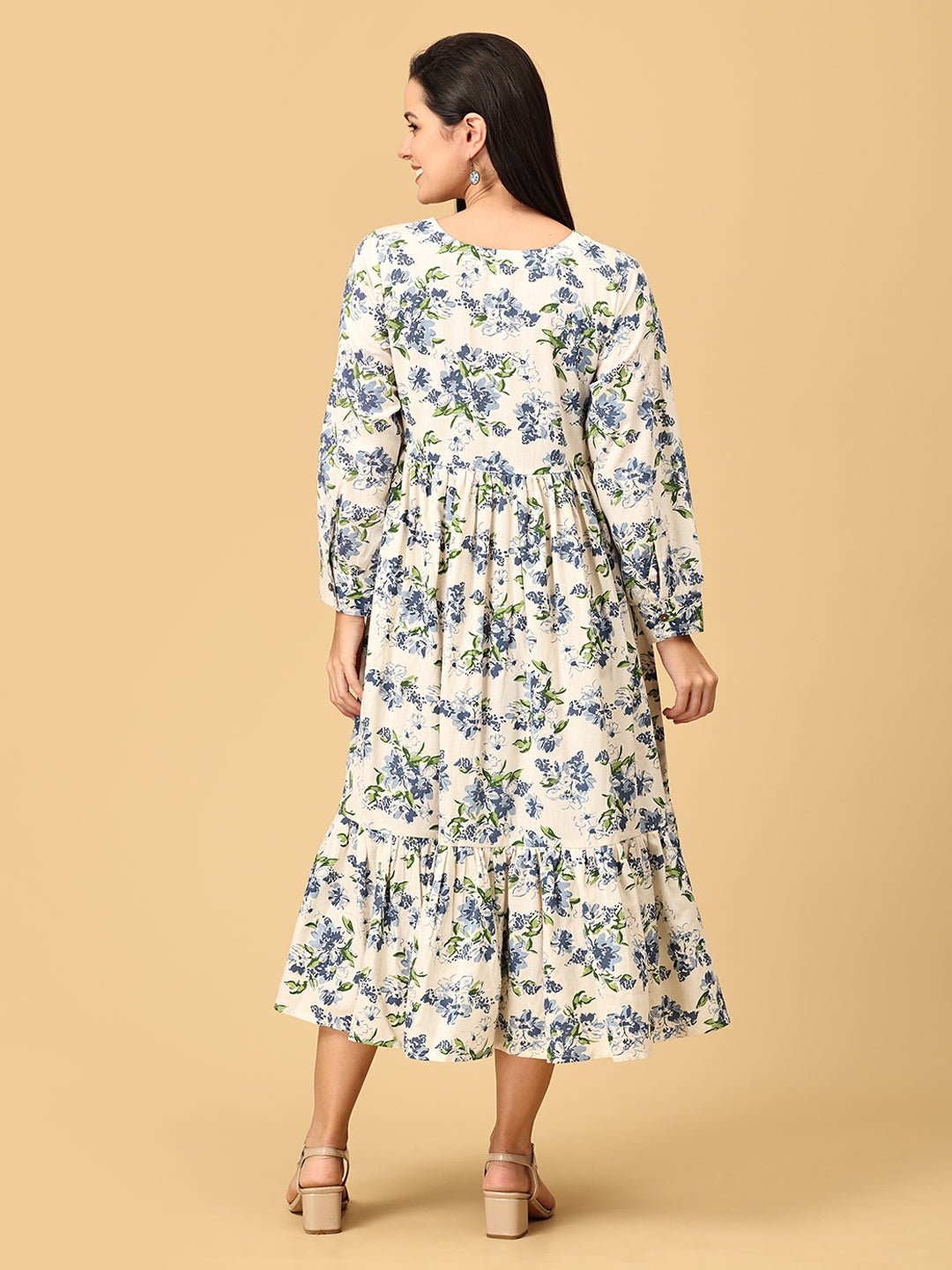 Print - cess Diaries Maternity and Nursing Dress - DRS - SK - PRCDI - S