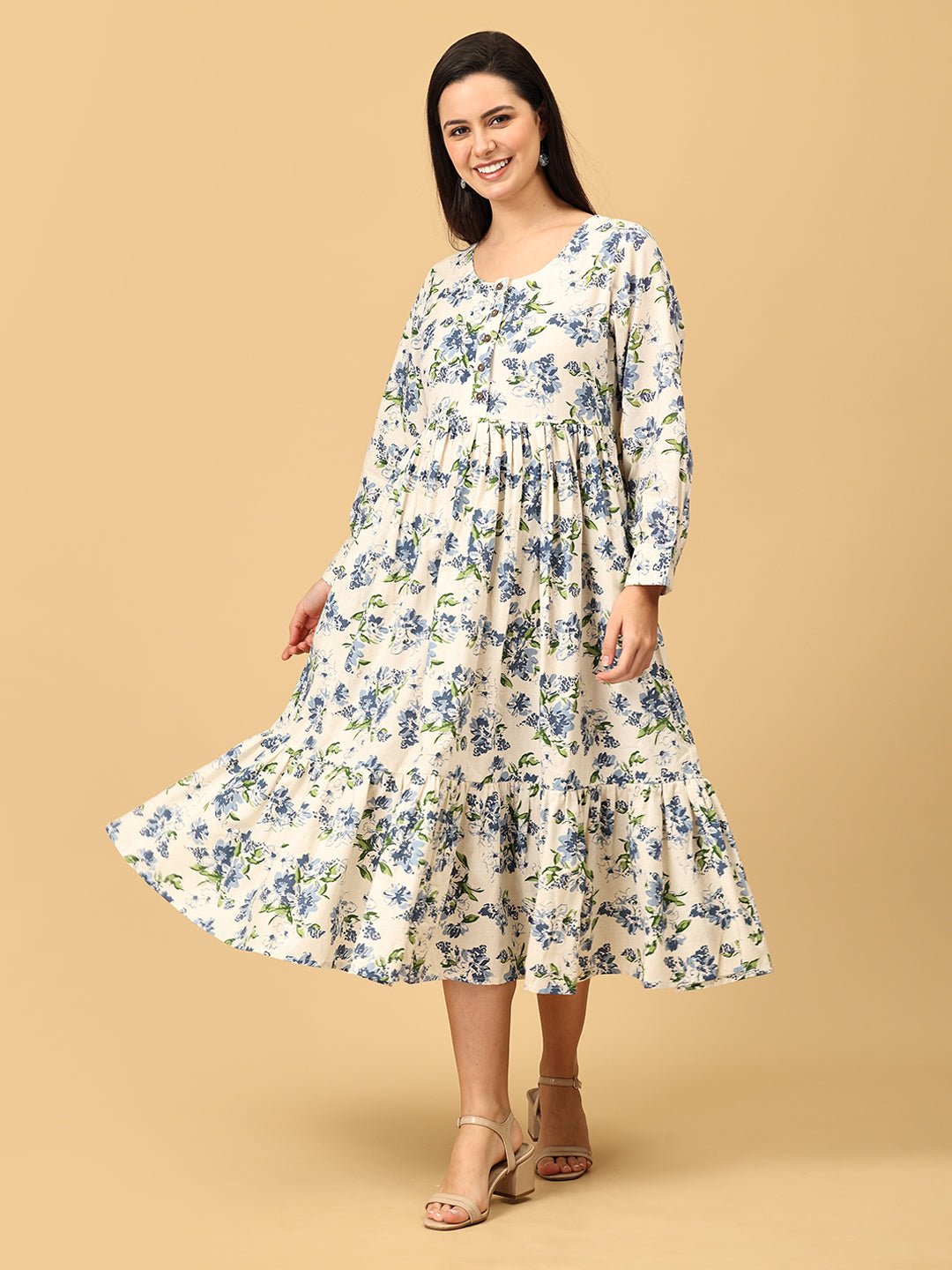 Print - cess Diaries Maternity and Nursing Dress - DRS - SK - PRCDI - S