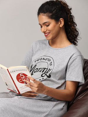 Promoted To Mummy Oversized Maternity T shirt Dress - NW-SC-PRMTM-S