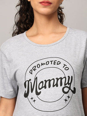 Promoted To Mummy Oversized Maternity T shirt Dress - NW-SC-PRMTM-S