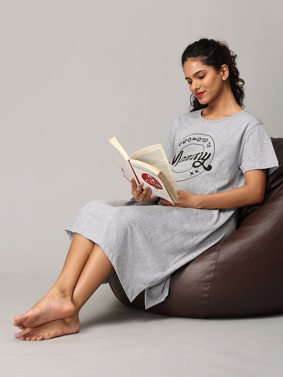 Promoted To Mummy Oversized Maternity T shirt Dress - NW-SC-PRMTM-S