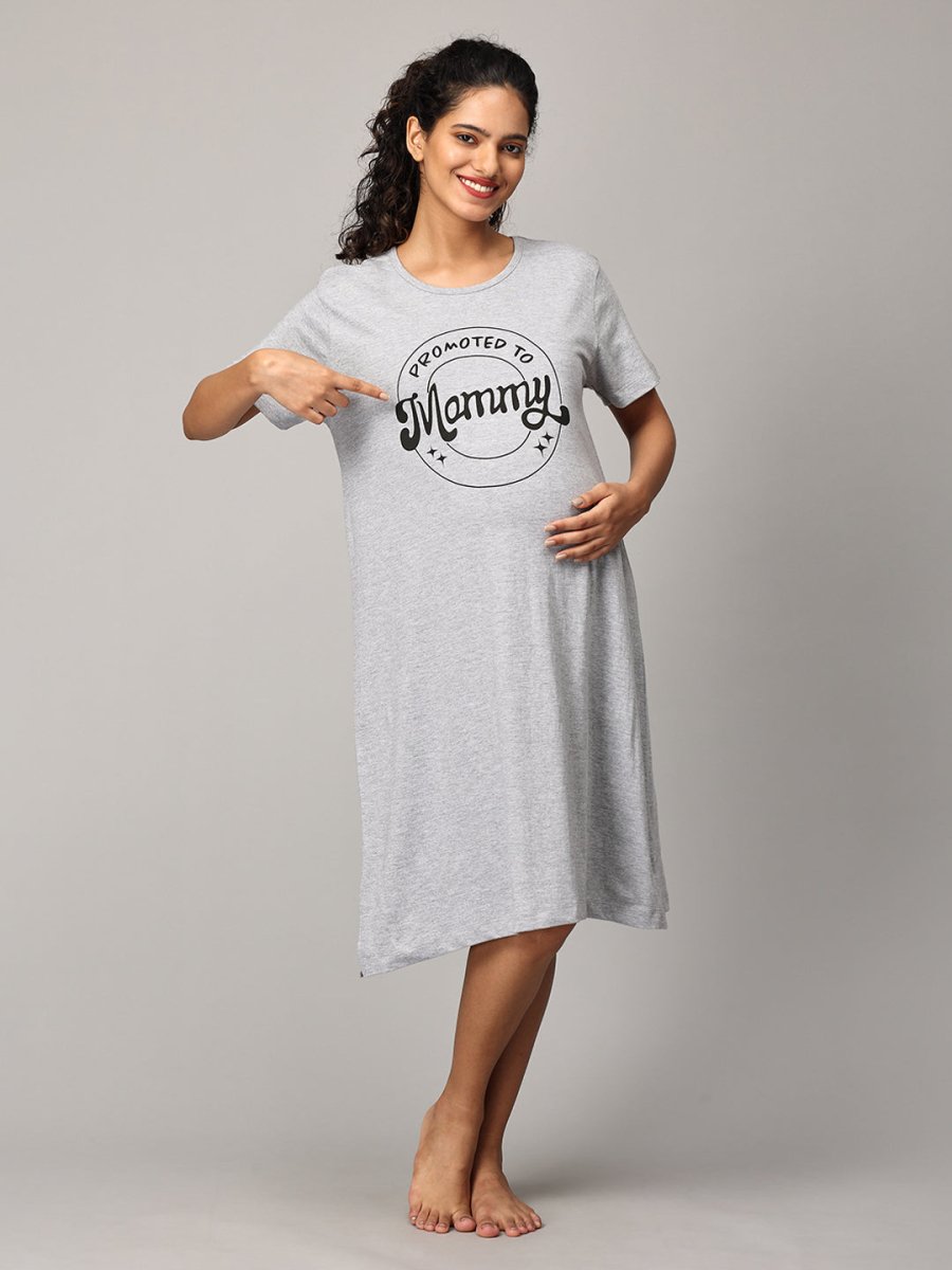 maternity oversized t shirt dress PinkBlush Mauve Wrap Maternity T-Shirt Dress Large