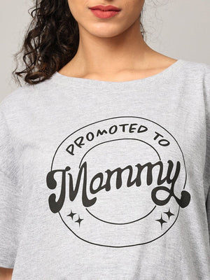 Promoted To Mummy Oversized Mumma T shirt - MAT-SC-PMOV-S