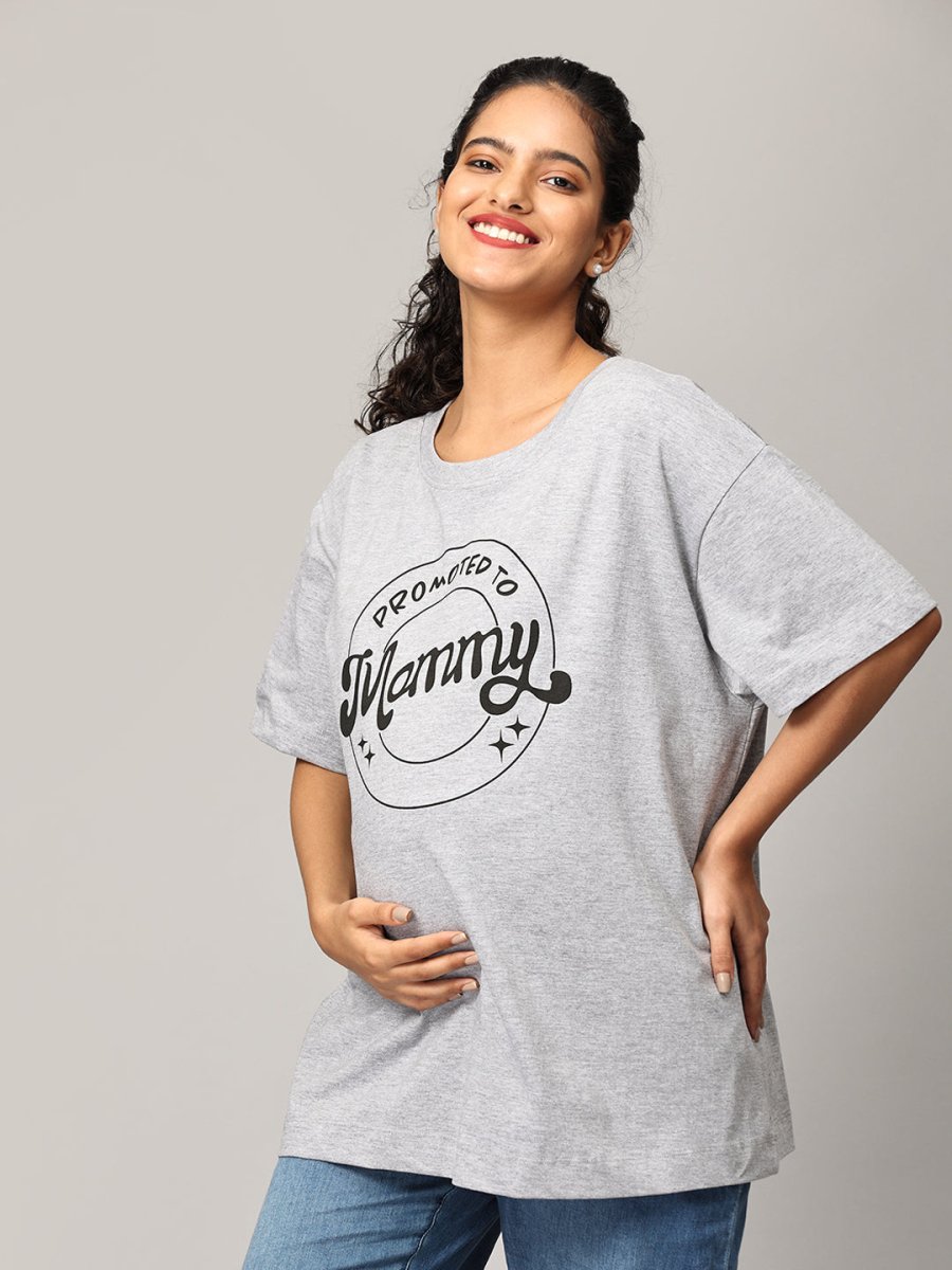 Promoted To Mummy Oversized Mumma T shirt - MAT-SC-PMOV-S