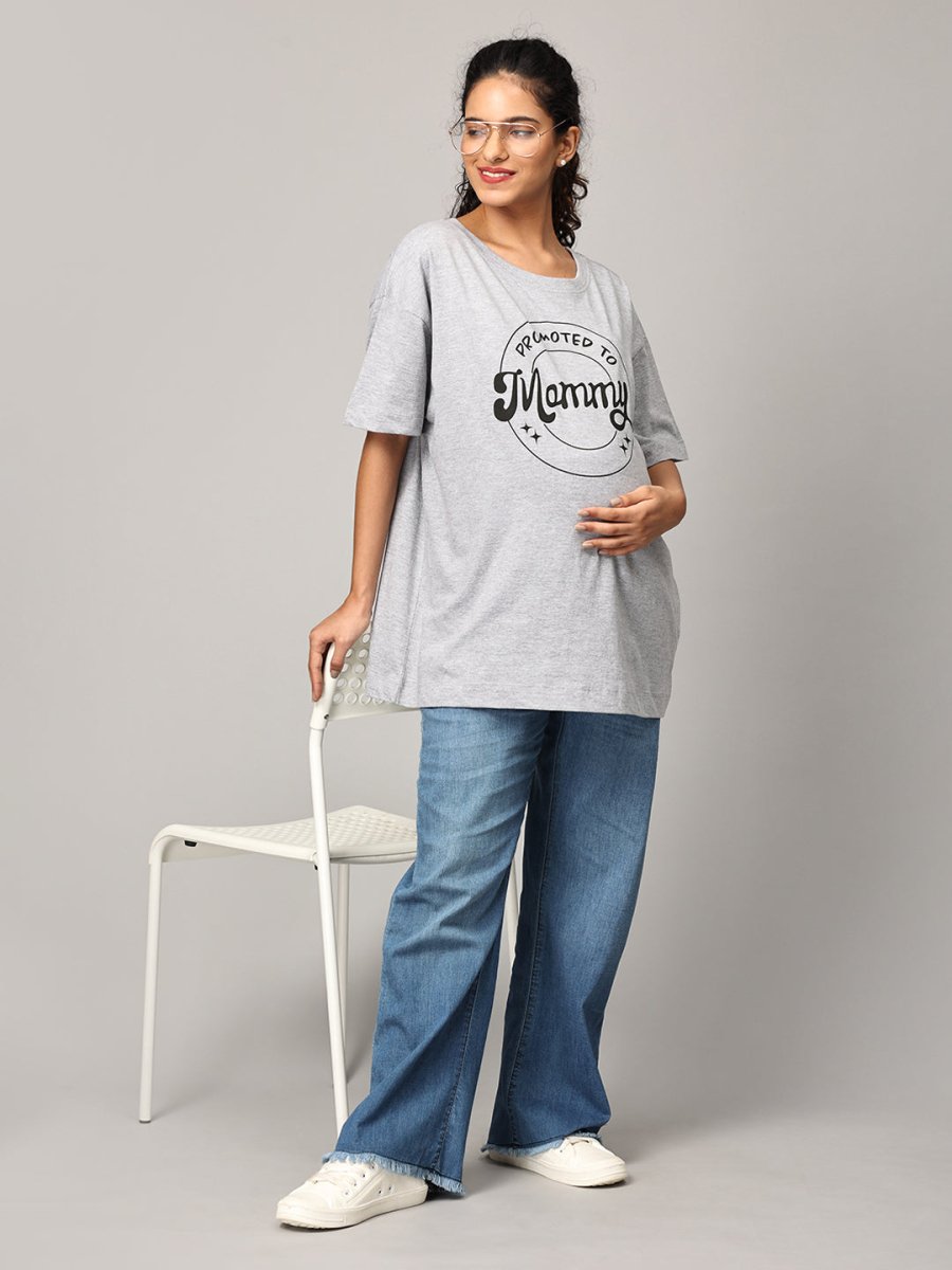 Promoted To Mummy Oversized Mumma T shirt - MAT-SC-PMOV-S