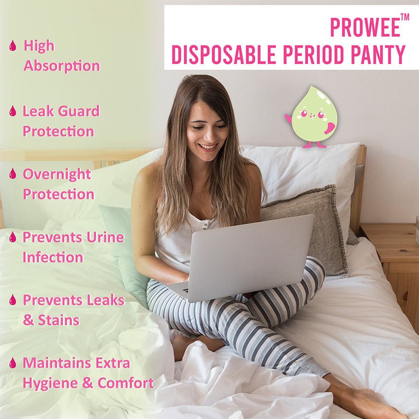 Prowee Period Panty - Disposable Leak - Proof,Overnight, Heavy Flow & Rash - Free - PF015A - XS/S