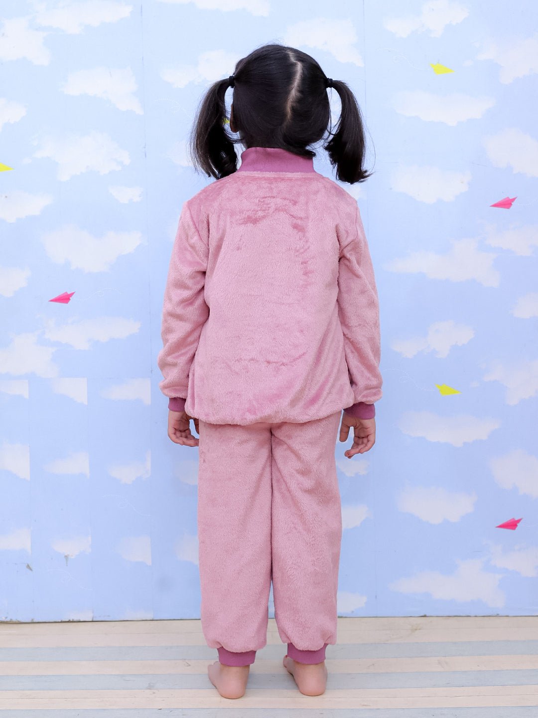 Puffin in Pink Kids Fleece Zipper Jacket & Sweatpants Combo - KWW2 - PFNZSP - 6 - 12