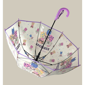 Puppy Family theme Dome style Transparent Umbrella for Kids, 1 - 5years - Monsoon Wear