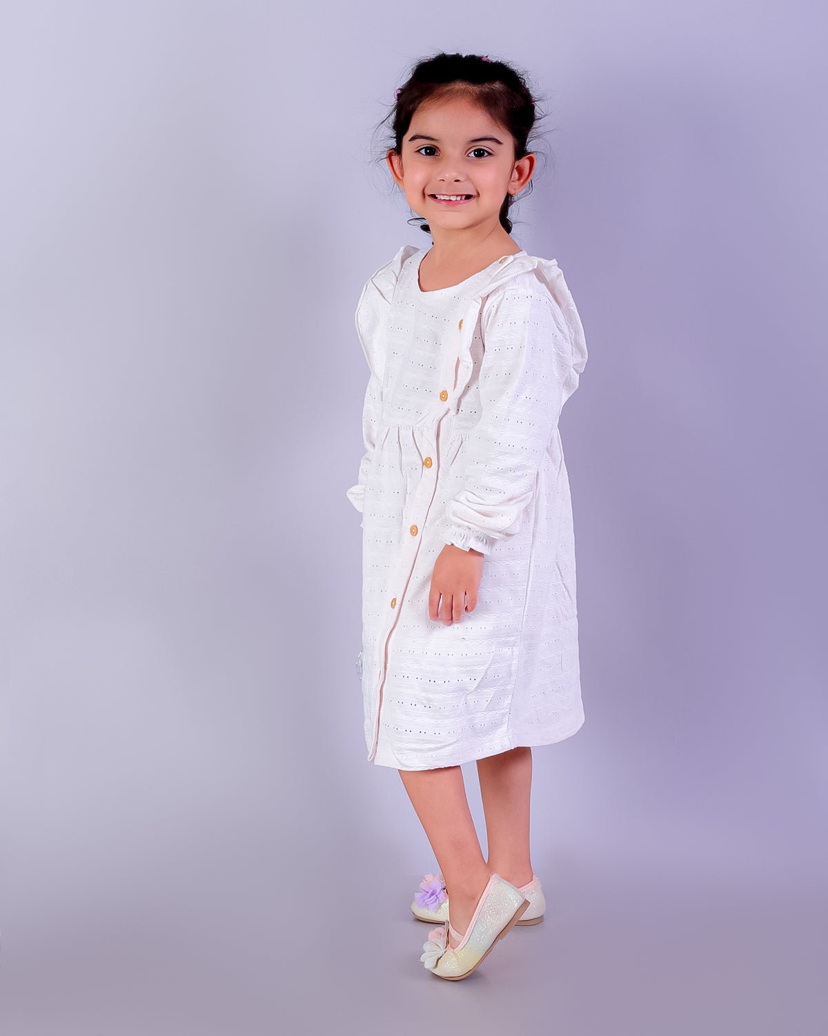 PURE BLISS OFF WHITE GIRLS CASUAL DRESS