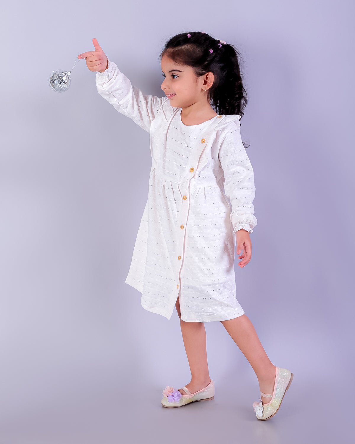 PURE BLISS OFF WHITE GIRLS CASUAL DRESS