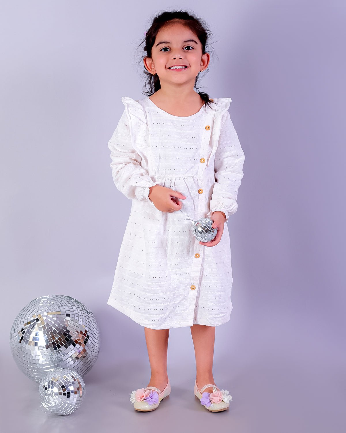 PURE BLISS OFF WHITE GIRLS CASUAL DRESS