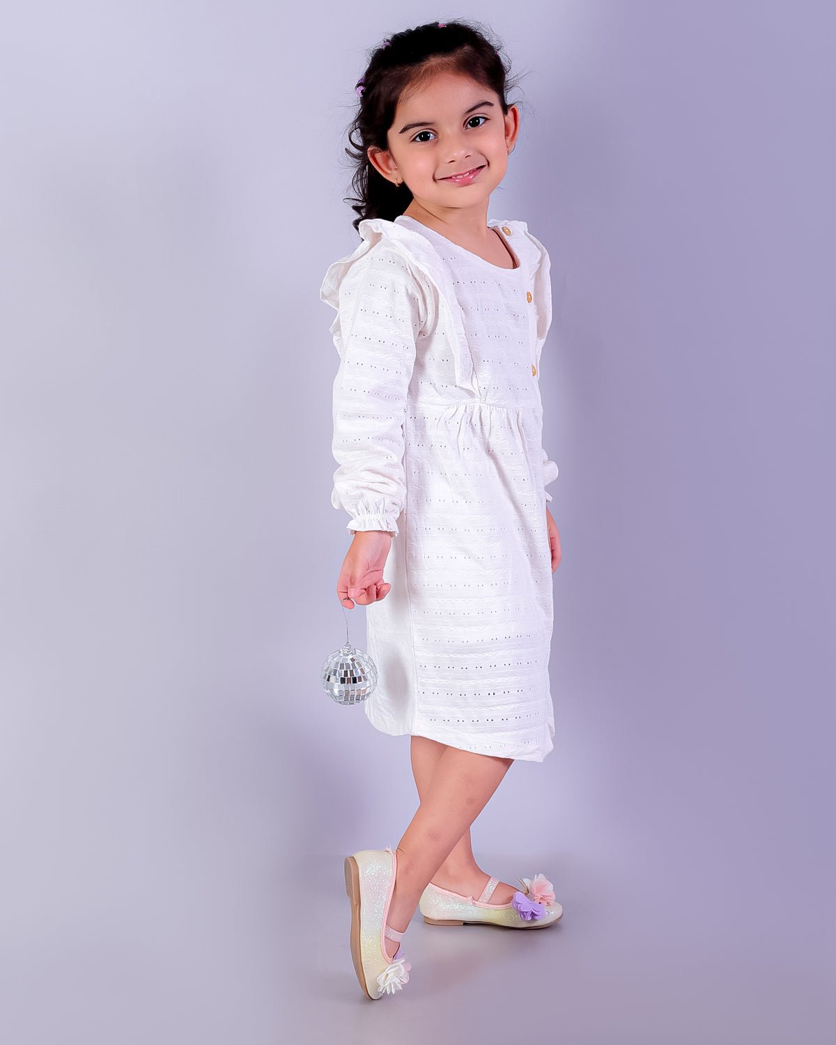 PURE BLISS OFF WHITE GIRLS CASUAL DRESS