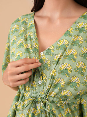 Pure Comfort Maternity and Nursing Kaftan Nighty - S Maternity Nightwear