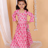 Pure Pink Floral Print Girls Lehenga Set - KES-SN-PPG-0-6