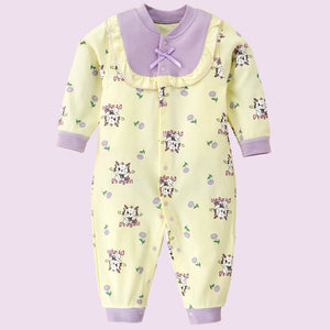 Purple Baby Dragon full sleeves jumpsuit style Romper for Tiny Toddlers - 3 - 6 Months Kids Clothing