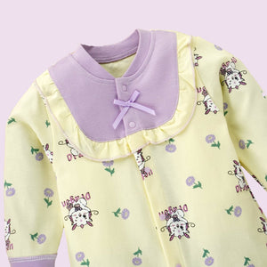 Purple Baby Dragon full sleeves jumpsuit style Romper for Tiny Toddlers - 3 - 6 Months Kids Clothing