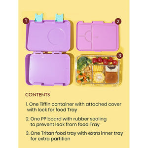 Purple Bento Box & Water Bottle Combo Rakhi Gift for Sister - Little Surprise BoxPurple Bento Box & Water Bottle Combo Rakhi Gift for Sister