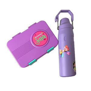 Purple Bento Box & Water Bottle Combo Rakhi Gift for Sister - Little Surprise BoxPurple Bento Box & Water Bottle Combo Rakhi Gift for Sister