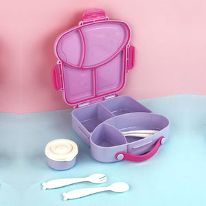 Purple Bread slice Fun themed Kids Lunch Box/Tiffin - Back To School