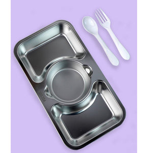Purple Centre Dip Stainless Steel Lunch Box For Kids And Adults - Back To School