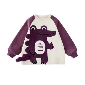 Purple Croc Pocket Fleece Winter Tracksuit Set for Kids - 2 - 3 Years Kids Clothing