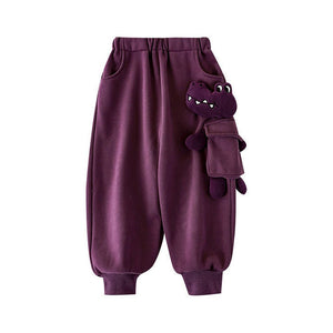 Purple Croc Pocket Fleece Winter Tracksuit Set for Kids - 2 - 3 Years Kids Clothing