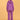 Back view of Purple Frostbite maternity hoodie and lounge pants set showing hood and straight-leg silhouette.