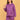 Model adjusting hood drawstring on Purple Frostbite maternity and nursing hoodie set.