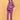 Side view of pregnant model in Purple Frostbite nursing hoodie and lounge pants highlighting baby bump fit.