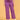 Purple Frostbite maternity lounge pants with elastic drawstring waistband and wide-leg fit.