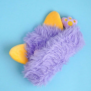 Purple Furry Monster 3d style Winter Cap/Beanie for Kids - Winter Wear