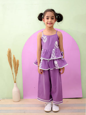 Purple Haze Girls Peplum Co - ord Set - KES - RA - PRPH - 0 - 6