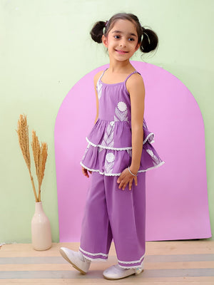 Purple Haze Girls Peplum Co - ord Set - KES - RA - PRPH - 0 - 6
