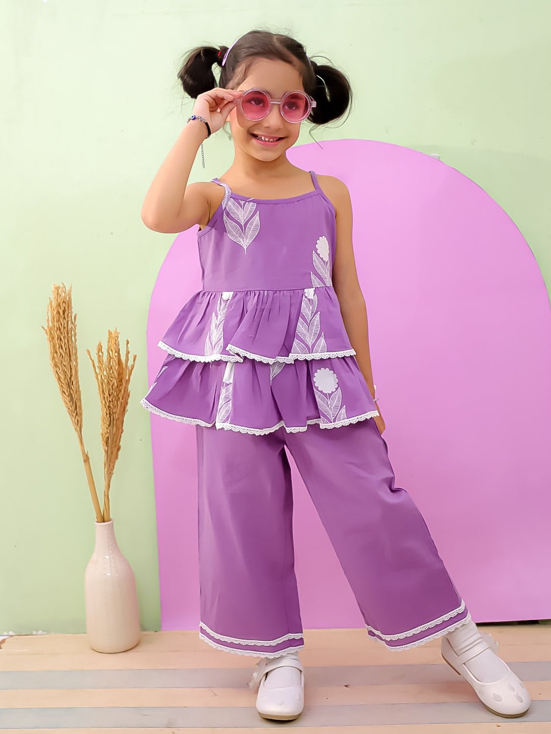 Purple Haze Girls Peplum Co - ord Set - KES - RA - PRPH - 0 - 6