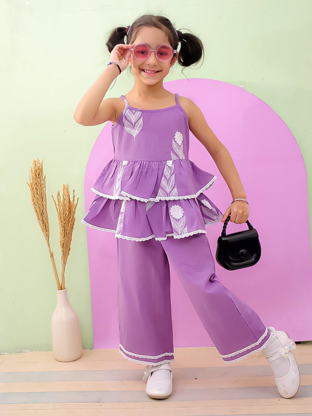 Purple Haze Girls Peplum Co - ord Set - KES - RA - PRPH - 0 - 6