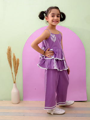 Purple Haze Girls Peplum Co - ord Set - KES - RA - PRPH - 0 - 6