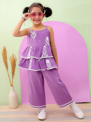 Purple Haze Girls Peplum Co - ord Set - KES - RA - PRPH - 0 - 6